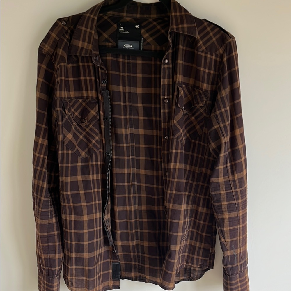 Men's Brown Plaid Jacket